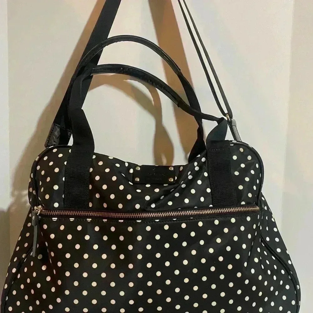 Kate spade polkadot nylon satchel handbag